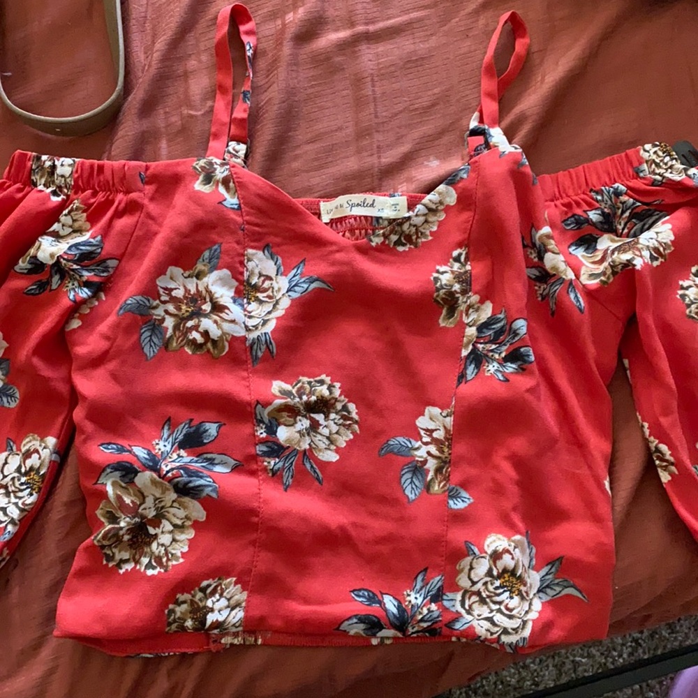 Crop off the shoulder blouse